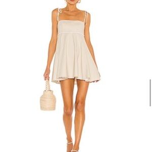 MAJORELLE Cream Spaghetti Strap Dress